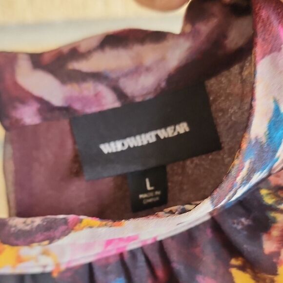 Who What Wear Floral Multicolor Women's Dress Size L - Picture 6 of 12